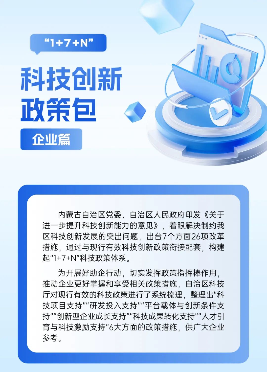 一圖讀懂 | 企業必看！“1+7+N”惠企科技政策包